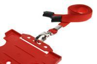 Red Lanyards Plain 10mm Flat with Metal Clip - Promotions Only Lanyards