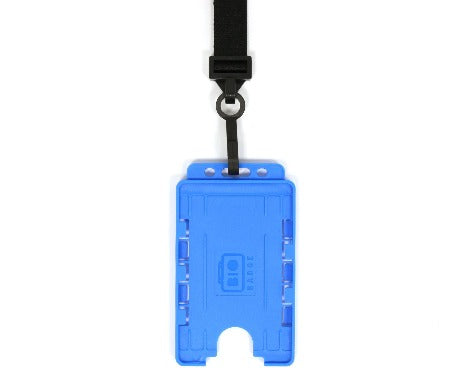 Light Blue Card Holders BioBadge Dual-Sided Portrait - Promotions Only Lanyards