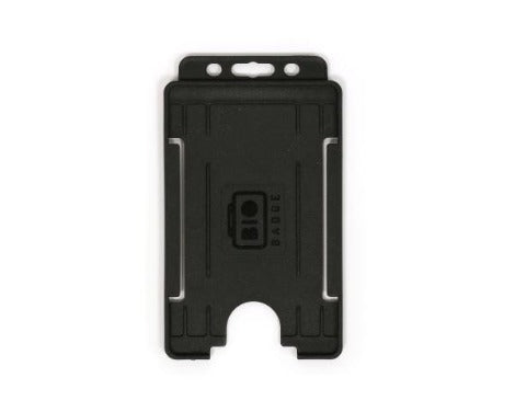 Black Card Holder BioBadge Single-Sided Portrait - Promotions Only Lanyards
