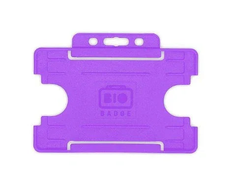 Purple Single-Sided BIOBADGE Open Faced ID Card Holders - Promotions Only Lanyards