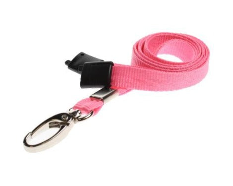 Pink Lanyards Plain 10mm with Metal Clip - Promotions Only Lanyards