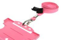 Pink Lanyards Plain 10mm with Metal Clip - Promotions Only Lanyards