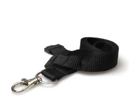 Black Lanyards Plain 20mm - Promotions Only Lanyards