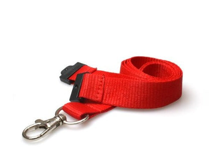 Red Lanyards Plain 20mm Flat - Promotions Only Lanyards