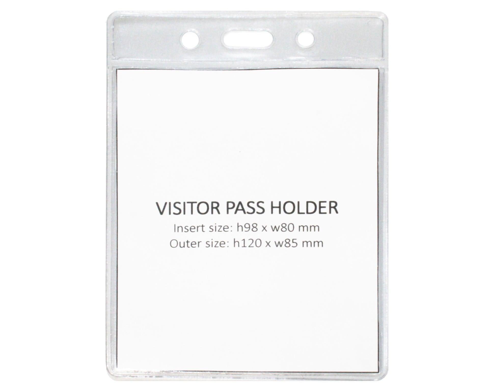 Clear Vinyl Visitor Card Holder, Eco Friendly Portrait - Promotions Only Lanyards