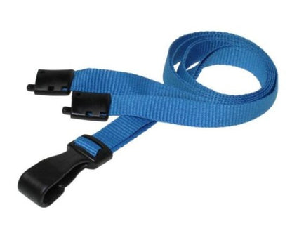 Plain Light Blue Lanyards 10mm Essential Range - Promotions Only Lanyards