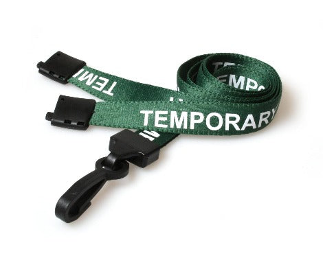 Green Temporary Lanyards 15mm - Promotions Only Lanyards