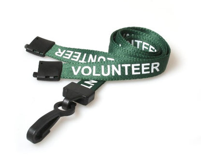 Green Volunteer Lanyards 15mm - Promotions Only Lanyards