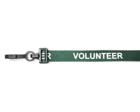 Green Volunteer Lanyards 15mm - Promotions Only Lanyards