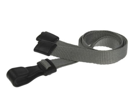 Plain Grey Lanyards 10mm Essential Range - Promotions Only Lanyards