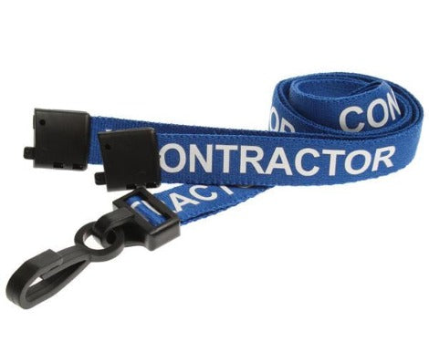 Blue Contractor Lanyards 15mm - Promotions Only Lanyards