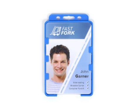 Light Blue Card Holders BioBadge Dual-Sided Portrait - Promotions Only Lanyards