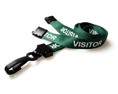 Green Visitor Lanyards 15mm - Promotions Only Lanyards