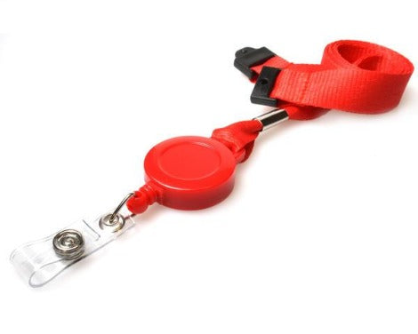 rPET Red Lanyards 15mm with Card Reels - Promotions Only Lanyards