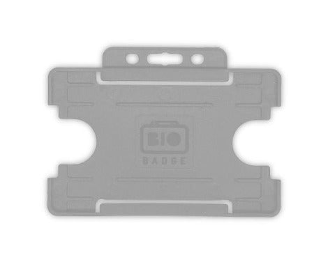 Grey Card Holders BioBadge Dual-Sided Landscape - Promotions Only Lanyards