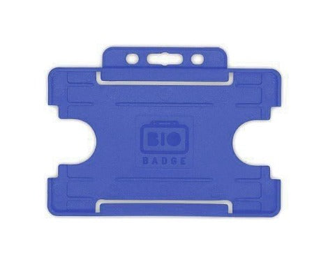 Medium Blue Card Holder BioBadge Single-Sided Landscape - Promotions Only Lanyards