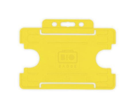 Yellow Single-Sided BIOBADGE Open Faced ID Card Holders - Promotions Only Lanyards