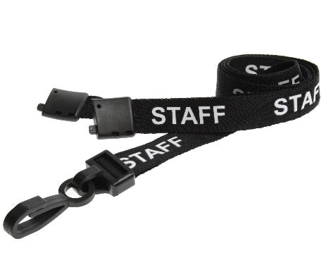 Black Staff Lanyards 15mm - Promotions Only Lanyards
