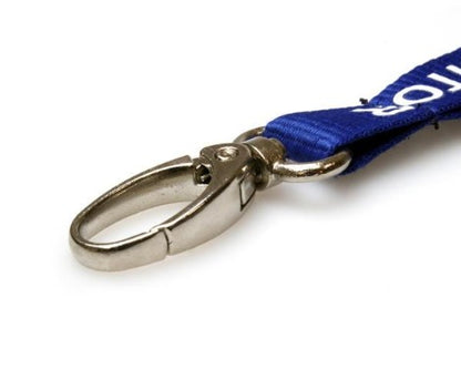 Blue Visitor Lanyards 15mm Oval Clip - Promotions Only Lanyards