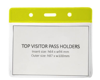 Yellow Colour Coded PVC Clear Plastic Card Holder - Credit Card Size - Promotions Only Lanyards